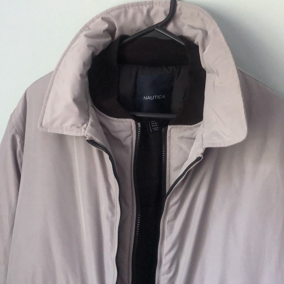 NWT NAUTICA Seashore Grey Full Zip Military Bomber Water Resistant Jacket - Picture 5 of 7